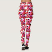 Rozen, roze rode roze Logo, dames Leggings (Achterkant)