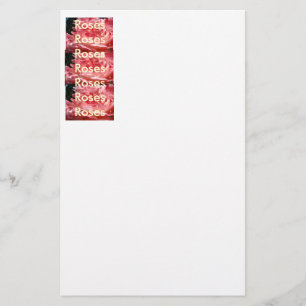 ROZEN ROZEN ROZEN Briefpapier Roze Roos Bloemen