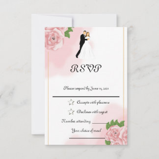 Rozen RSVP Kaartje