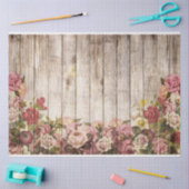 Rozen Rustisch hout - Ontvlechting Tissuepapier (Craft)