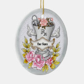 Rozen RX Mortar Pestle Keramisch Ornament (Rechts)