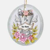 Rozen RX Mortar Pestle Keramisch Ornament (Links)