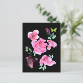 Rozen 's nachts onder een straatlamp Briefkaart (Staand voorkant)