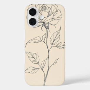  Rozen schets iPhone 16 Hoesje