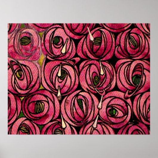 Rozen, schilderij door Charles Mackintosh Poster (Voorkant)