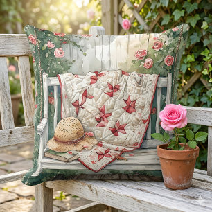  Rozen schommel met Quilt Charm Kussen