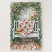  Rozen schommel met Quilt Charm Legpuzzel (Verticaal)