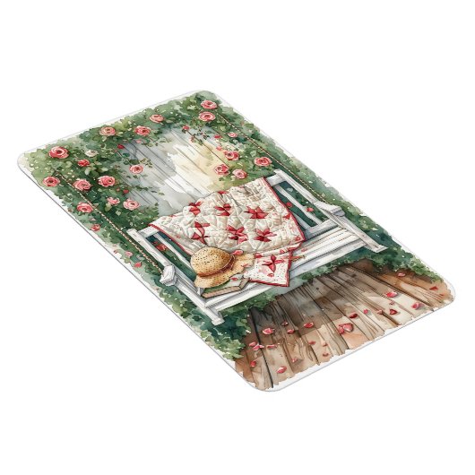 Rozen schommel met Quilt Charm Magneet (Rechterzijde)