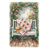 Rozen schommel met Quilt Charm Magneet (Verticaal)