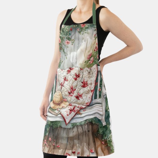  Rozen schommel met Quilt Charm Schort (Insitu)