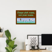 Rozen selecteren geen noses poster (Thuiskantoor)