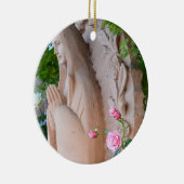 Rozen Serenity Prayer kerstversiering Keramisch Ornament (Rechts)