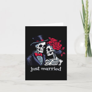 Rozen Skeleton Bride & amp; Groom, net getrouwd me Kaart