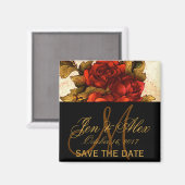  Rozen Sla de datummagneet op Magneet (Voorkant / Achterkant)