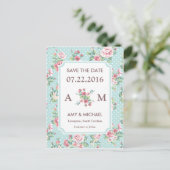 Rozen sparen de Datum Aankondigingskaart (Staand voorkant)