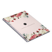  Rozen Spiral Monogram Journal-notebook Notitieboek (Rechterzijde)