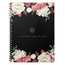  Rozen Spiral Monogram Journal-notebook