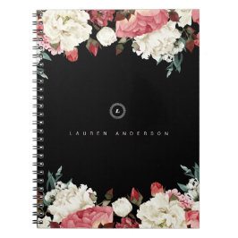 Rozen Spiral Monogram Journal-notebook Notitieboek