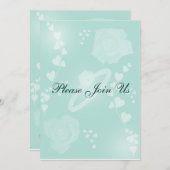 Rozen Spring Fresh Verloving Invitation Kaart (Voorkant / Achterkant)