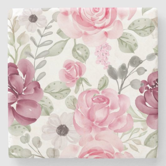 Rozen Steen Onderzetter (Voorkant)