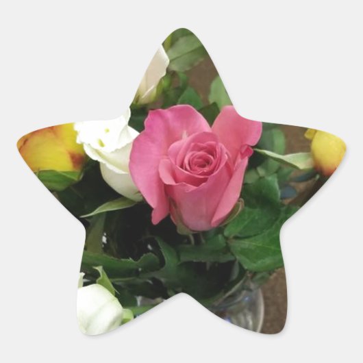 Rozen Ster Sticker (Voorkant)
