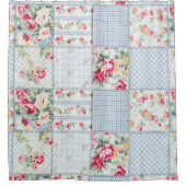 Rozen stof: Elegant achtergrondontwerp Douchegordijn (Voorkant)