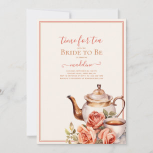  Rozen Tijd voor Tea Vrijgezellenfeest Kaart