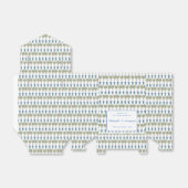 Rozen Topiary Blue en White Ginger Jar Bedankdoosjes (Uitgevouwen)