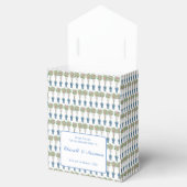 Rozen Topiary Blue en White Ginger Jar Bedankdoosjes (Geopend)