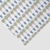 Rozen Topiary Blue en White Ginger Jar Tissuepapier (Detail)