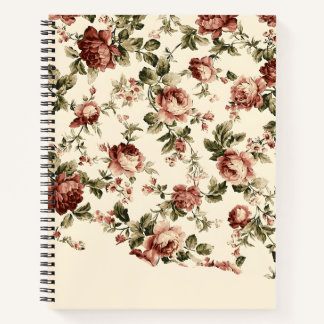Rozen tuin: een naadloos bloemenpatroon Notitieboek