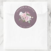 Rozen tuin elegante bloemrijke monogram Sticker (Tas)