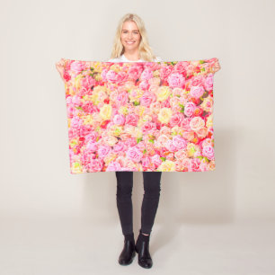 Rozen tuin fleece deken