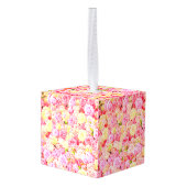 Rozen tuin kubus ornament (Achter hoekig)