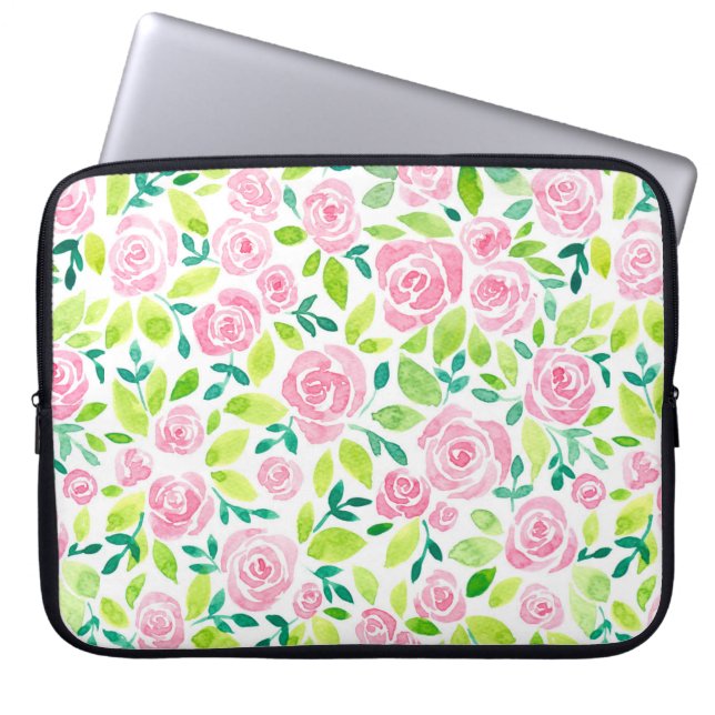 Rozen tuin laptop sleeve (Voorkant)