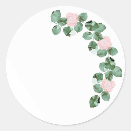 Rozen tuin ronde sticker (Voorkant)
