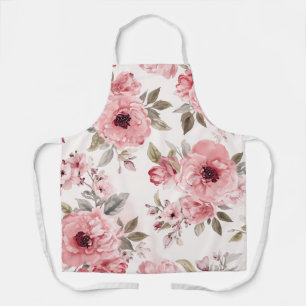 Rozen Tuin Roze Waterverf Bloemige Blush Botanisch Schort