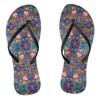 Rozen tuin teenslippers