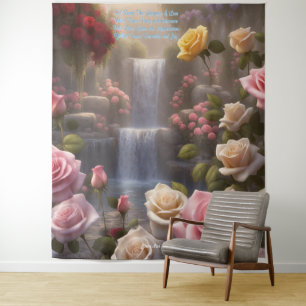 Rozen Tuin Waterval De Floriografie Gepersonalisee Wandkleed