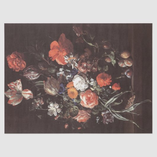 Rozen, Tulpen, Ranunculus van Rachel Ruysch Tissuepapier (Voorkant)