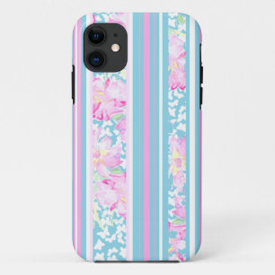 Rozen, Turquoise Stripes: iPhone 5/5s Hoesje