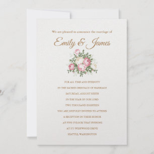  Rozen Uitnodiging tot weduwschap