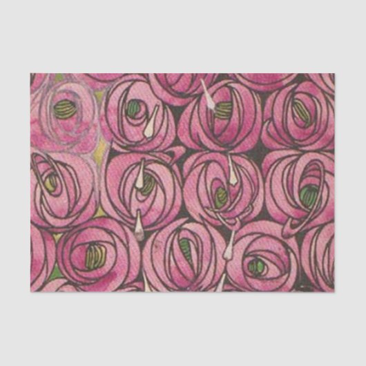 Rozen van Charles Mackintosh Tissuepapier (Voorkant)