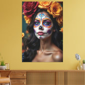 Rozen van de doden canvas afdruk (Insitu (Woonkamer))