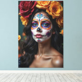 Rozen van de doden canvas afdruk (Insitu (Houten vloer))