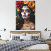 Rozen van de doden canvas afdruk (Insitu (Slaapkamer))