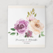 Rozen van de Elegant Paarse Peach Waterverf (Buitenkant ongevouwen)