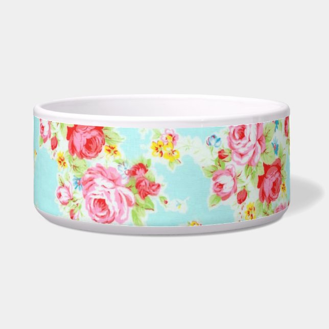  rozen van de kaasbloem blauw roos voerbakje (Voorkant)