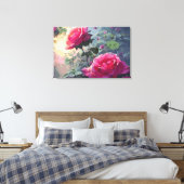 Rozen van de lente - Gewatteerde canvas Afdruk (Insitu (Slaapkamer))