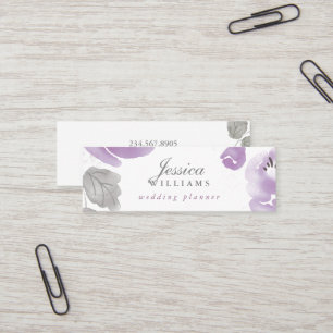 Rozen van de Paarse Waterverf Floral Mini Visiteka Visitekaartje